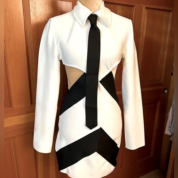 Cut Out Tie Mini Dress - Picture 5 of 16